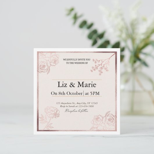 Invitation de mariage (Debout devant)