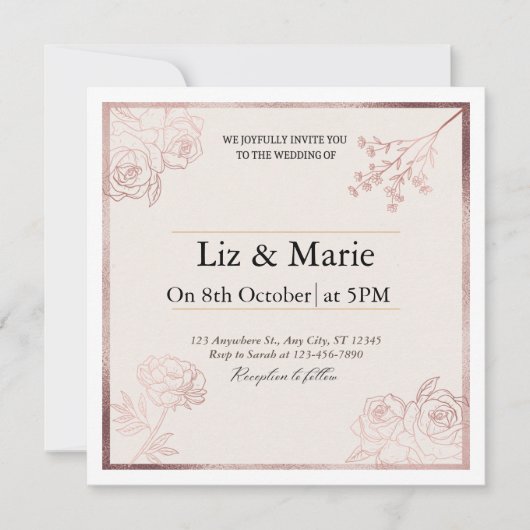 Invitation de mariage (Devant)
