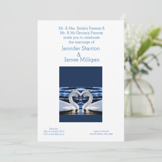 Invitation de mariage (Debout devant)