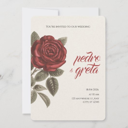 invitation de mariage (Devant)