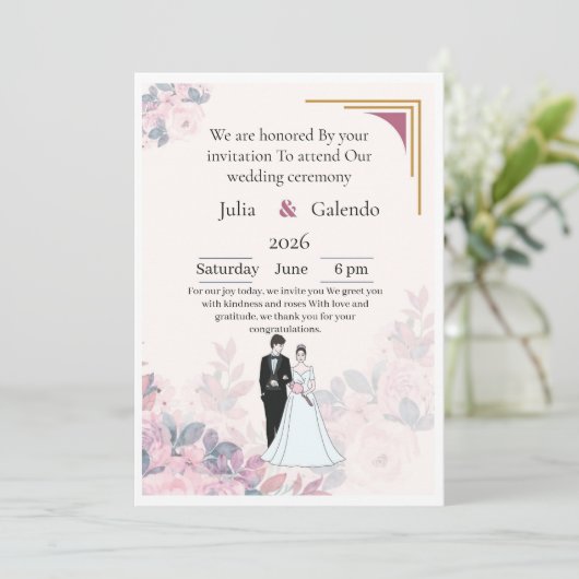 invitation de mariage (Debout devant)