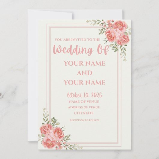 Invitation de mariage (Devant)