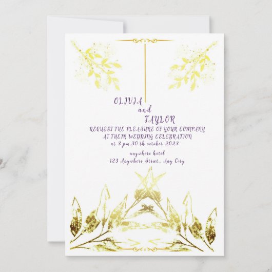 Invitation de mariage (Devant)