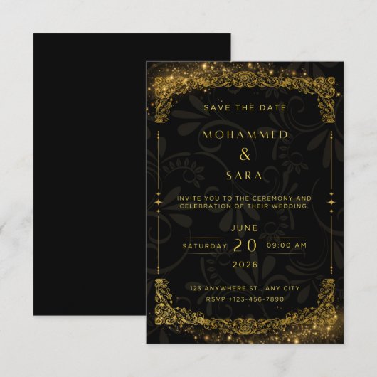 Invitation de mariage (Devant / Derrière)