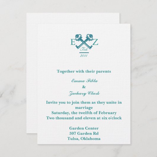  Invitation de mariage (Devant / Derrière)