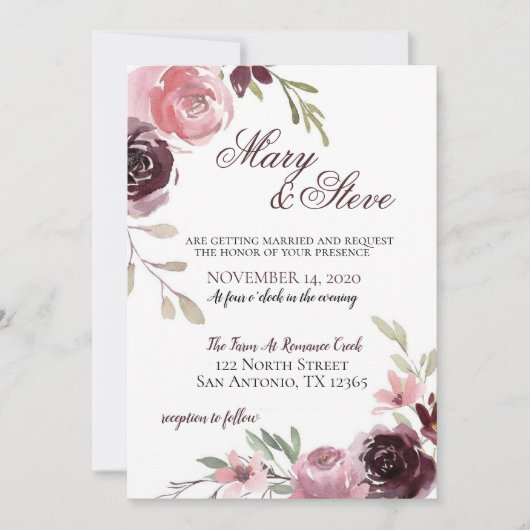 invitation de mariage (Devant)