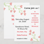 Invitation de mariage (Devant / Derrière)
