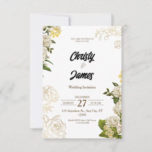 Invitation de mariage (Devant)