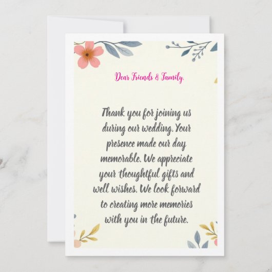 invitation de mariage (Dos)