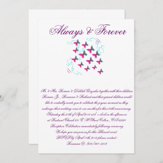  Invitation de mariage (Devant / Derrière)