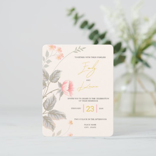 Invitation de mariage (Debout devant)