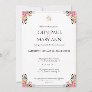 Invitation de mariage 1 Corinthiens 13:4