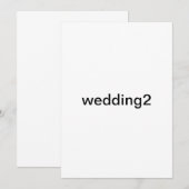 Invitation de mariage 2 (Devant / Derrière)