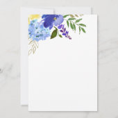 Invitation de mariage 50 ans Purple Blue Gold (Dos)