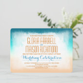 Invitation de mariage à Blue ombre beach (Debout devant)