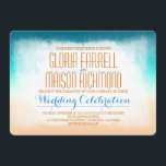 Invitation de mariage à Blue ombre beach<br><div class="desc">Invitation moderne pour votre mariage sur la plage - couleurs chic et tendance ombre bleu - couleur de plage éclaboussures. Cette élégante suite d'invitation à un mariage sur la plage est parfaite pour les mariages de destination aussi.</div>
