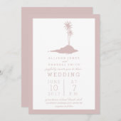 Invitation de mariage à Blush Island Beach (Devant / Derrière)