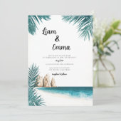 Invitation de mariage à Cabo Mexico aquarelle (Debout devant)