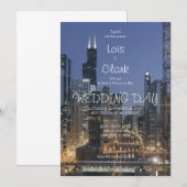 Invitation de mariage à Chicago (Devant / Derrière)