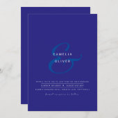 Invitation de mariage à code QR RSVP moderne Esper (Devant / Derrière)