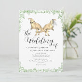 Invitation de mariage à code QR sur le thème des d (Debout devant)
