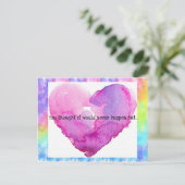 Invitation de mariage à cœur Tie-Dye (Debout devant)