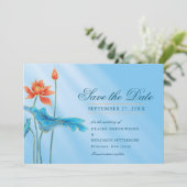 Invitation de mariage à conserver "Lotus floral bl (Debout devant)