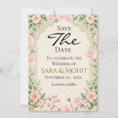 Invitation de mariage à conserver modèle éditable (Devant)