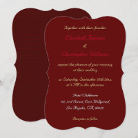Invitation de mariage à crochet simple élégant per