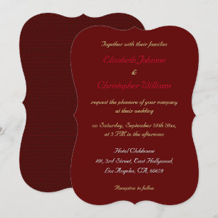 Invitation de mariage à crochet simple élégant per