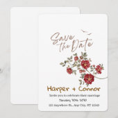 Invitation de mariage à croquer Enregistrez la dat (Devant / Derrière)