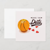 Invitation de mariage à date fixe Basketball  (Devant / Derrière)