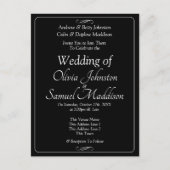 Invitation de mariage à défilement infini noir et  (Devant)