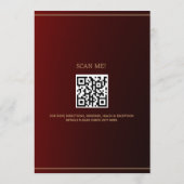 invitation de mariage à défilement rouge d'Inde du (Dos)