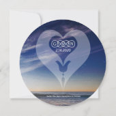 Invitation de mariage à destination de plage pour (Dos)
