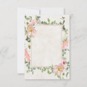 Invitation de mariage à encadrer floral rose joli  (Devant)