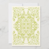 Invitation de mariage à fioritures d'angle (Chartr (Devant)