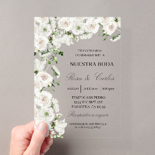 Invitation de mariage à fleur d'hortensia
