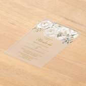Invitation de mariage à fleurs blanches de printem (Poser)