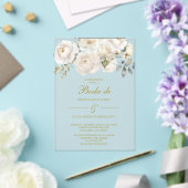 Invitation de mariage à fleurs blanches de printem (Insitu (Mariage))