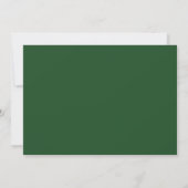 Invitation de mariage à fleurs vert profond pour s (Dos)
