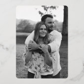 Invitation de Mariage à huile florale argentée (Verso)