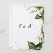 Invitation de mariage à la calligraphie élégante (Dos)