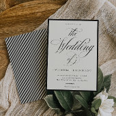 Invitation de mariage à la calligraphie solennelle