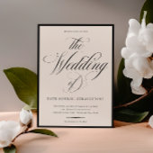 Invitation de mariage à la calligraphie solennelle