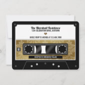 Invitation de mariage à la cassette rétro (Dos)