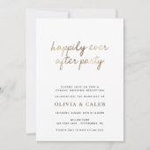 Invitation de mariage à la fête pour toujours heur (Devant)