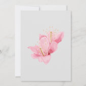 Invitation de mariage à la fleur de cerisier rose (Dos)