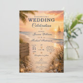 Invitation de mariage à la plage (Debout devant)