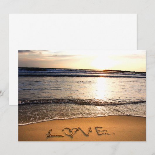 Invitation de mariage à la plage (Devant / Derrière)